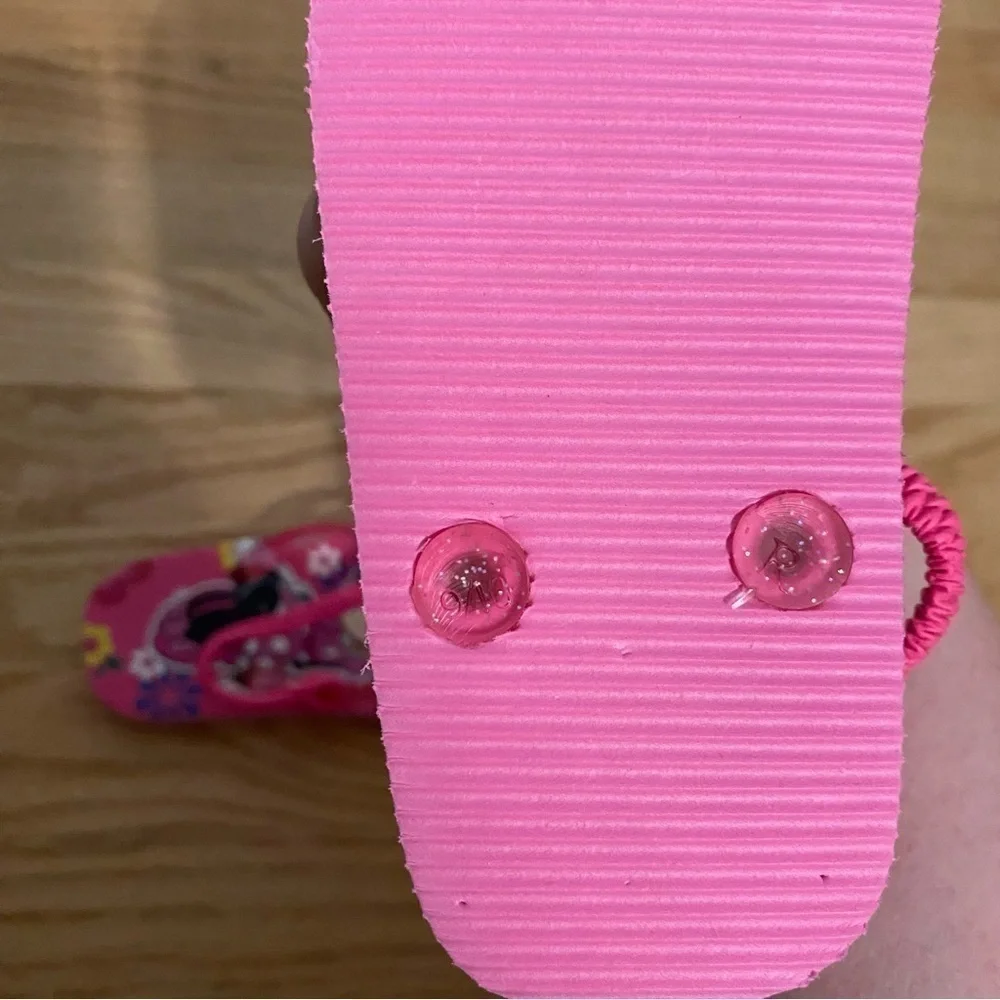 Disney Minnie Mouse Flip Flops Sz 9/10 Pink NEW Girls Kids
